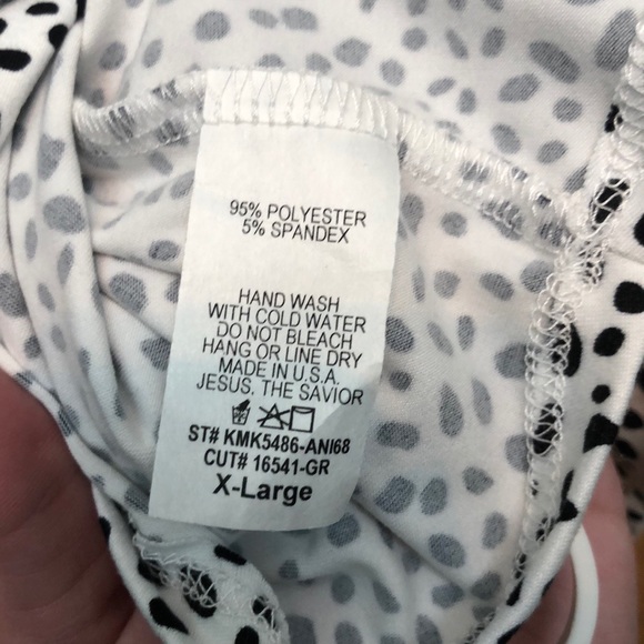 ruffle shirt polka dot shirt XL NWT Reb in J. White black exaggerated ruffle top - Picture 7 of 16